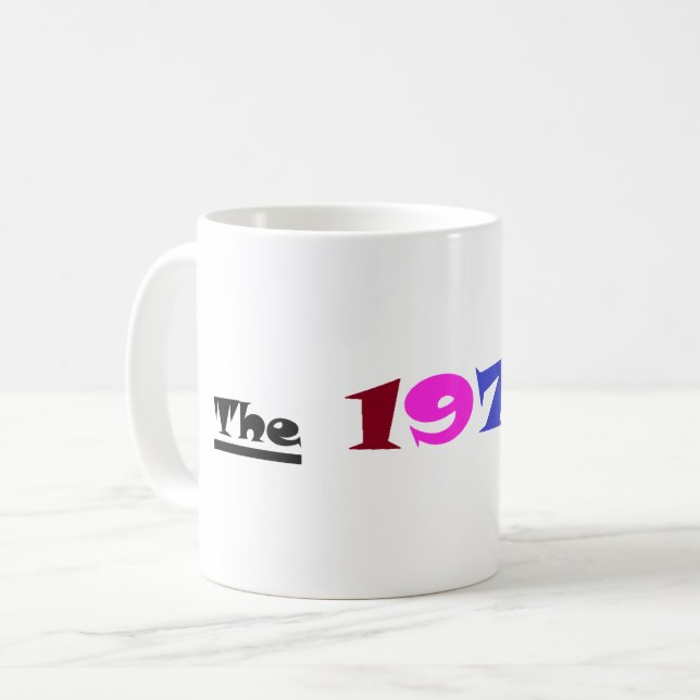 Personlig specialbeställd 1970-tals kaffemugg  (Framsida vänster)