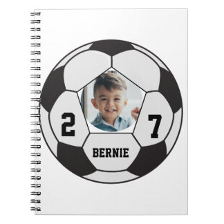 Personlig specialbeställd fotbollsspelare sportlag anteckningsbok