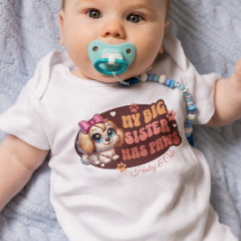 Personlig specialbeställd söt bebis och hund t shirt