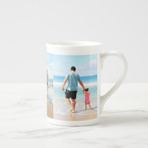 Personlig specialdesignad fotokollagekaffe kopp benporslin mugg