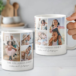Personlig specialdesignad klassisk familjefotocoll kaffemugg