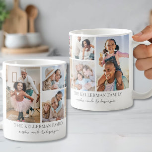 Personlig specialdesignad klassisk familjefotocoll kaffemugg