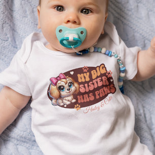 Personlig specialdesignad söt bebis och hund t shirt