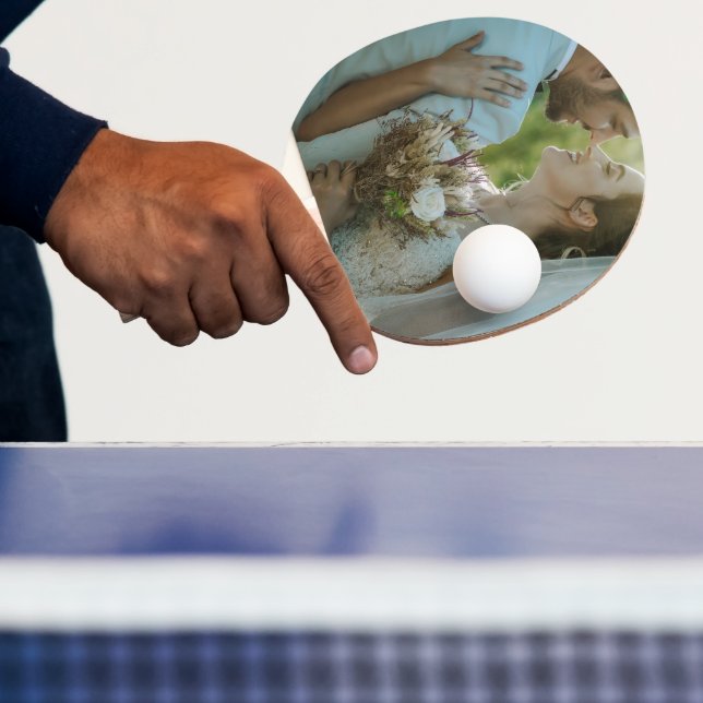 Personlig specialgjord vigselbild pingpongpaddle pingisracket (Insitu)