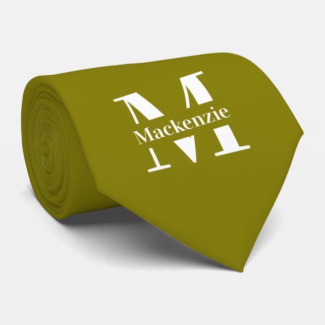 Personlig specialtillverkad monogram slips (Rullad)