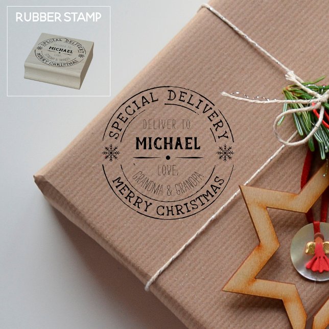Personlig Speciell Delivery Grandparent Gift Stämpel (Skapare uppladdad)