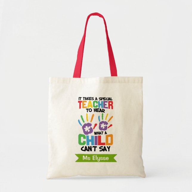 Personlig Speciell Education Teacher Tote bags Tygkasse (Framsidan)
