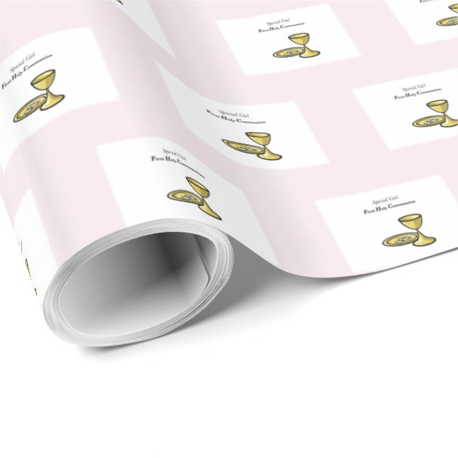 Personlig, Speciell Flicka, Första Nattvarden Presentpapper (Rullad Hörn)