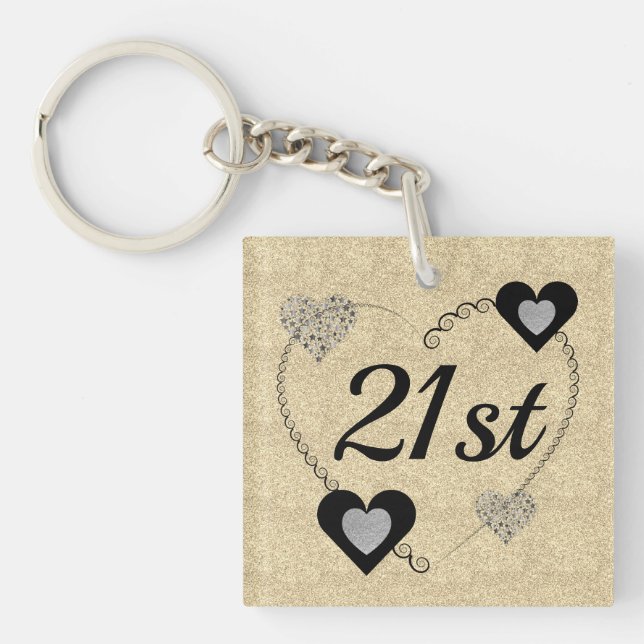 Personlig speciell födelsedagskalender nyckelring  (Framsidan)