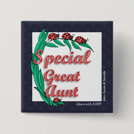 Personlig Speciellare Underbarare Moster ladybugga Knapp