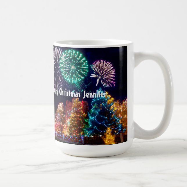 Personlig Spectacular Julgranar Kaffemugg (Höger)