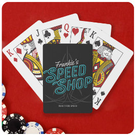 Personlig Speed Shop Anpassningsbar Neon Hot rod G Casinokort