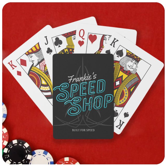 Personlig Speed Shop Anpassningsbar Neon Hot rod G Casinokort (Skapare uppladdad)