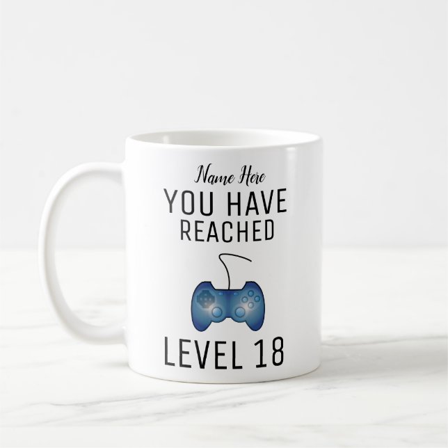Personlig spelarens mugg, 18-årspresent, kaffemugg (Vänster)