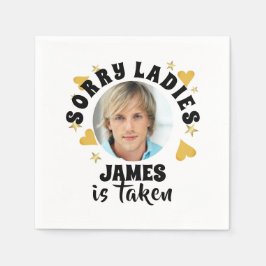 Personlig Spenarbröllopsfest Brudgummens Ansiktsfo Pappersservett