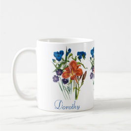 Personlig Spiderwort och Daylily Kaffemugg