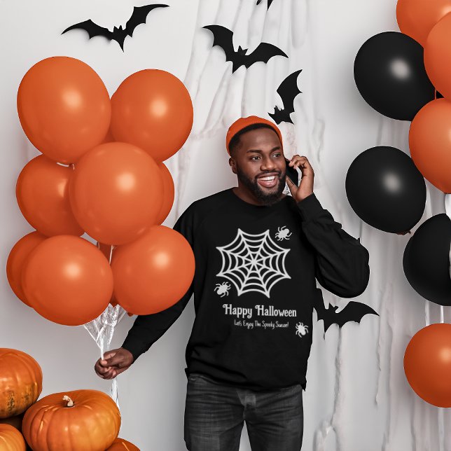 Personlig Spindelnät Halloween Lång Ärmad Tröja (Skapare uppladdad)