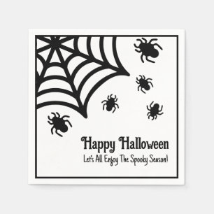 Personlig Spindelnät Halloween Pappersservett