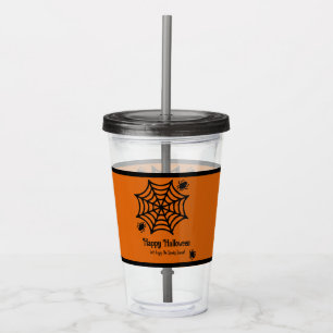Personlig Spindelnät Halloween Take Away Mugg