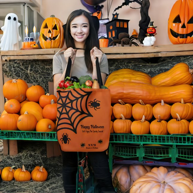 Personlig Spindelnät Halloween Tygkasse (Skapare uppladdad)