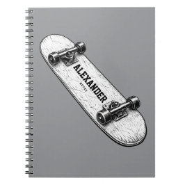 Personlig Spiralanteckningsbok för skateboard för Anteckningsbok