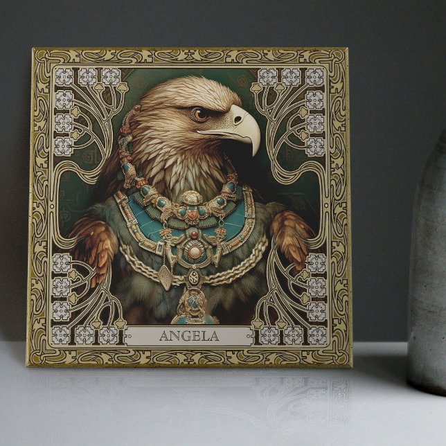 Personlig Spirit Eagle Tribal Altarbit Kakelplatta (Skapare uppladdad)