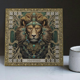 Personlig Spirit Lejon Tribal Jewels Kakelplatta