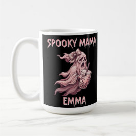 Personlig Spöklik Mama Coquette Rosa Spöke Kaffemugg
