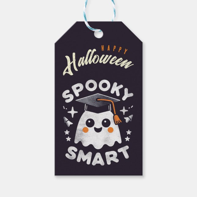 Personlig spöklik smart presenttagg presentetikett (Framsidan)