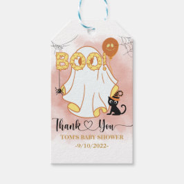 Personlig Spooky Boo Babydusch Märkre Presentetikett
