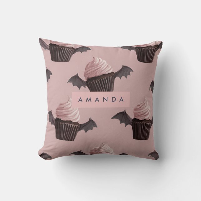 Personlig Spooky Cute Fladdermus Cupaka Mönster Kudde (Framsida)