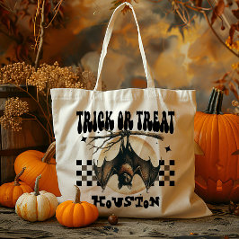 Personlig Spooky Fladdermus Bus eller godis Candy Tygkasse