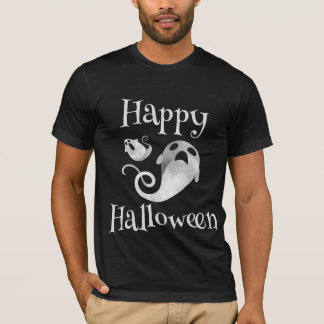 Personlig Spooky Ghost Halloween Manar T Shirt