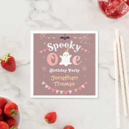 Personlig Spooky Halloween Birthday Napkins Pappersservett