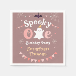 Personlig Spooky Halloween Birthday Napkins Pappersservett