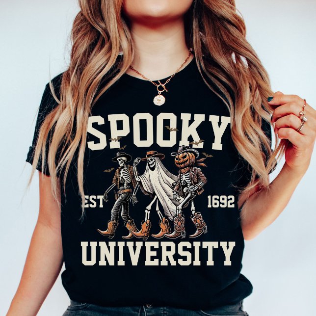Personlig Spooky Halloween Group College Party T Shirt (Skapare uppladdad)