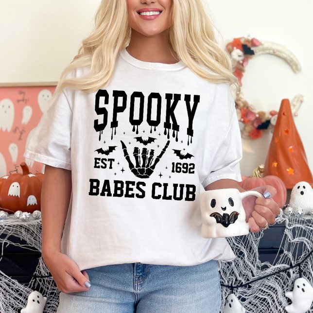 Personlig Spooky Halloween Group College Party T Shirt (Skapare uppladdad)