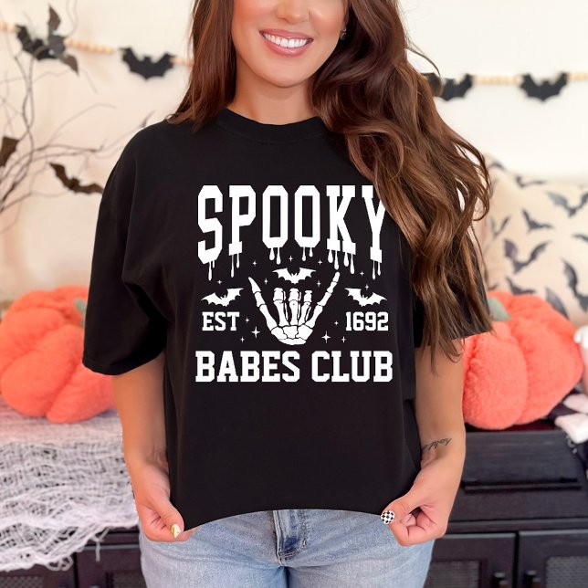 Personlig Spooky Halloween Group College Party T Shirt (Skapare uppladdad)