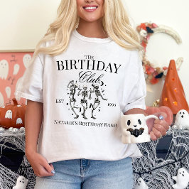 Personlig Spooky Halloween Group Födelsedagsfest T Shirt