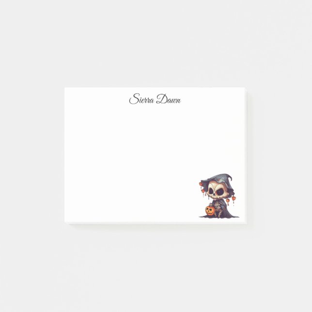 Personlig Spooky Halloween Post-it Notes (Framsida)