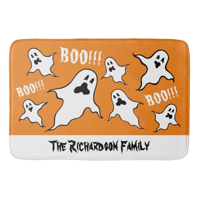 Personlig Spooky Halloween Spöken Bath Mat Badrumsmatta (Framsidan)