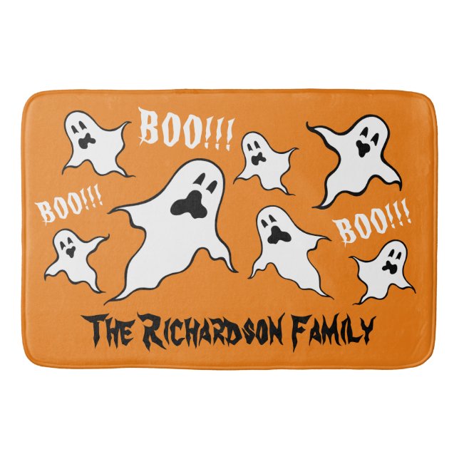 Personlig Spooky Halloween Spöken Bath Mat Badrumsmatta (Framsidan)