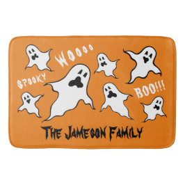 Personlig Spooky Halloween Spöken Bath Mat Badrumsmatta
