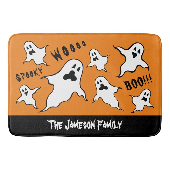 Personlig Spooky Halloween Spöken Bath Mat Badrumsmatta (Framsidan)