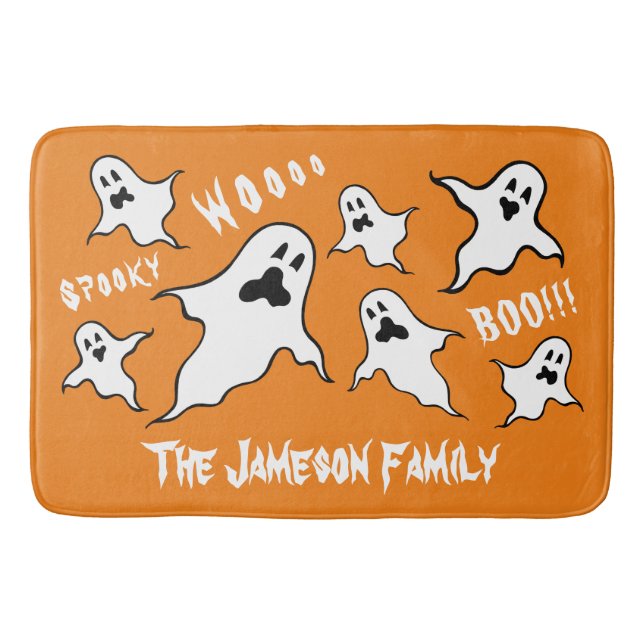 Personlig Spooky Halloween Spöken Bath Mat Badrumsmatta (Framsidan)