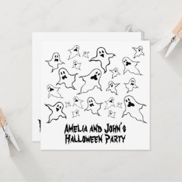 Personlig Spooky Halloween Spöken Party-inbjudan Inbjudningar