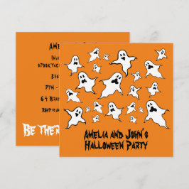 Personlig Spooky Halloween Spöken Party-inbjudan Inbjudningar