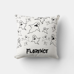 Personlig Spooky Halloween Spöken Throw Cushion Kudde