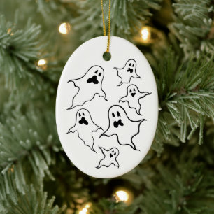 Personlig Spooky Halloween Spöken Träd Ornament