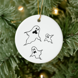 Personlig Spooky Halloween Spöken Träd Ornament